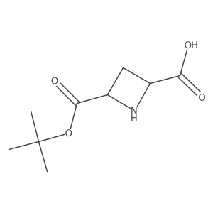 cis-Azetidine-2,4-dicarboxylic acid mono-t-butyl ester Structure