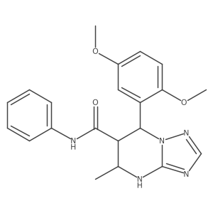 7-(2,5-dimethoxyphenyl)-5-methyl-N-phenyl-4,5,6,7-tetrahydro-[1,2,4]triazolo[1,5-a]pyrimidine-6-carboxamide结构式