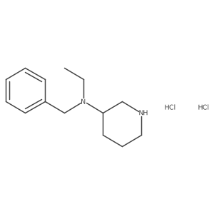 N-Benzyl-N-ethyl-3-piperidinamine dihydrochloride Structure