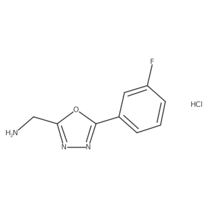 C-[5-(3-Fluoro-phenyl)-[1,3,4]oxadiazol-2-yl]-methylamine hydrochloride Structure
