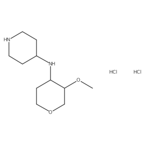 N-((3R,4R)-3-Methoxytetrahydro-2H-pyran-4-yl)piperidin-4-amine dihydrochloride结构式