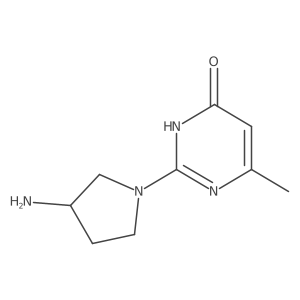 2-(3-Aminopyrrolidin-1-yl)-6-methyl-3,4-dihydropyrimidin-4-one Structure