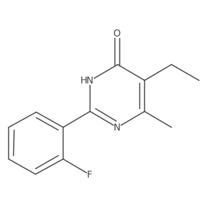 5-Ethyl-2-(2-fluorophenyl)-6-methyl-3,4-dihydropyrimidin-4-one Structure