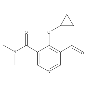 4-Cyclopropoxy-5-formyl-N,N-dimethylnicotinamide结构式