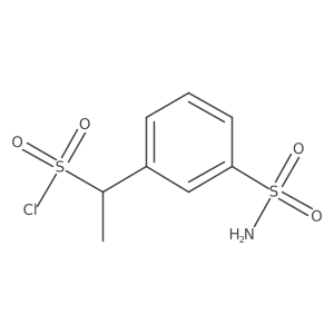 1-(3-Sulfamoylphenyl)ethane-1-sulfonyl chloride Structure