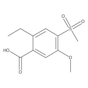 2-Ethyl-5-methoxy-4-(methylsulfonyl)benzoic acid结构式