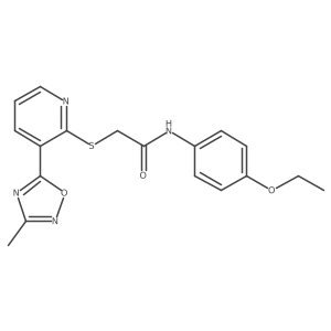 N-(4-ethoxyphenyl)-2-((3-(3-methyl-1,2,4-oxadiazol-5-yl)pyridin-2-yl)thio)acetamide Structure