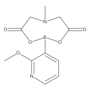 2-(2-Methoxypyridin-3-yl)-6-methyl-1,3,6,2-dioxazaborocane-4,8-dione结构式