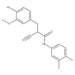 2-cyano-N-(3,4-dimethylphenyl)-3-(4-hydroxy-3-methoxyphenyl)propanamide结构式