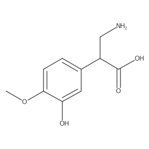3-Amino-2-(3-hydroxy-4-methoxyphenyl)propanoic acid结构式