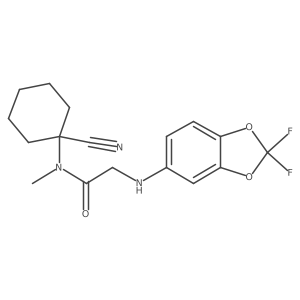 N-(1-cyanocyclohexyl)-2-[(2,2-difluoro-1,3-dioxaindan-5-yl)amino]-N-methylacetamide Structure