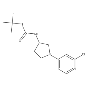 Tert-butyl (1-(2-chloropyridin-4-yl)pyrrolidin-3-yl)carbamate Structure