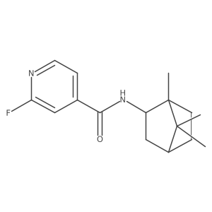 2-fluoro-N-{1,7,7-trimethylbicyclo[2.2.1]heptan-2-yl}pyridine-4-carboxamide结构式