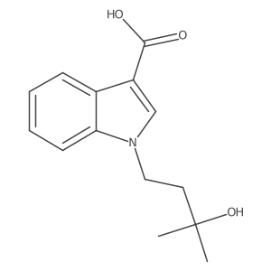 1-(3-Hydroxy-3-methylbutyl)indole-3-carboxylic acid结构式