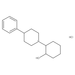 (1R)-2-(4-phenylpiperidin-1-yl)cyclohexanol hydrochloride结构式