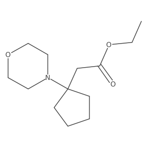 Ethyl 2-(1-morpholinocyclopentyl)acetate Structure