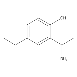 2-(1-Aminoethyl)-4-ethylphenol结构式