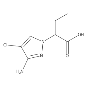 2-(3-amino-4-chloro-1H-pyrazol-1-yl)butanoic acid Structure