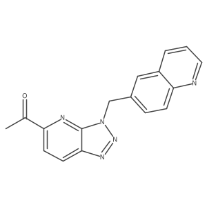 1-(3-(Quinolin-6-ylmethyl)-3H-[1,2,3]triazolo[4,5-b]pyridin-5-yl)ethanone结构式