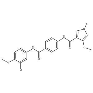 N-(4-((3-chloro-4-methoxyphenyl)carbamoyl)phenyl)-3-methoxy-1-methyl-1H-pyrazole-4-carboxamide Structure
