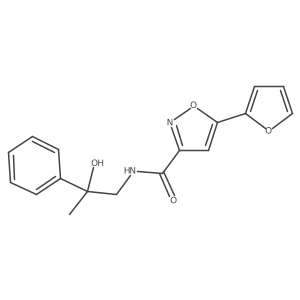 5-(furan-2-yl)-N-(2-hydroxy-2-phenylpropyl)isoxazole-3-carboxamide结构式
