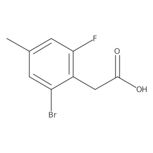 2-(2-Bromo-6-fluoro-4-methylphenyl)acetic acid Structure