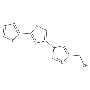 [1-(5-Thiophen-2-ylthiophen-3-yl)triazol-4-yl]methanol结构式