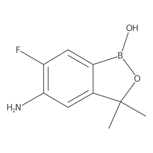 5-Amino-6-fluoro-3,3-dimethylbenzo[c][1,2]oxaborol-1(3H)-ol结构式