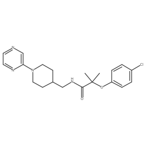 2-(4-chlorophenoxy)-2-methyl-N-((1-(pyrazin-2-yl)piperidin-4-yl)methyl)propanamide Structure