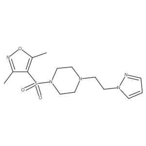 4-((4-(2-(1H-pyrazol-1-yl)ethyl)piperazin-1-yl)sulfonyl)-3,5-dimethylisoxazole Structure