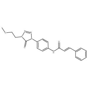 N-(4-(4-(2-methoxyethyl)-5-oxo-4,5-dihydro-1H-tetrazol-1-yl)phenyl)cinnamamide Structure