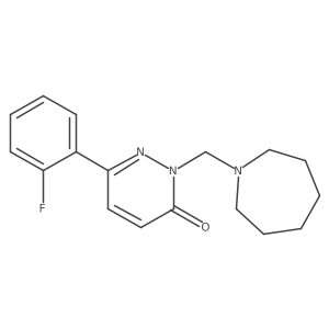 2-(azepan-1-ylmethyl)-6-(2-fluorophenyl)pyridazin-3(2H)-one结构式
