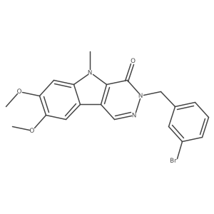 3-(3-bromobenzyl)-7,8-dimethoxy-5-methyl-3,5-dihydro-4H-pyridazino[4,5-b]indol-4-one Structure