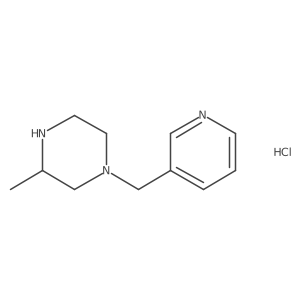 3-Methyl-1-(pyridin-3-ylmethyl)piperazine hydrochloride Structure