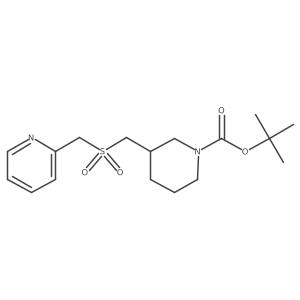tert-Butyl 3-(((pyridin-2-ylmethyl)sulfonyl)methyl)piperidine-1-carboxylate结构式