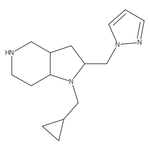 Rel-(2S,3Ar,7As)-2-((1H-Pyrazol-1-Yl)Methyl)-1-(Cyclopropylmethyl)Octahydro-1H-Pyrrolo[3,2-C]Pyridine结构式