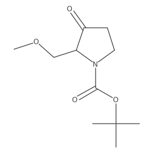 Tert-butyl 2-(methoxymethyl)-3-oxopyrrolidine-1-carboxylate结构式