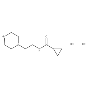 N-(2-piperazin-1-ylethyl)cyclopropanecarboxamide dihydrochloride结构式
