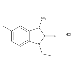 3-amino-1-ethyl-5-methyl-2,3-dihydro-1H-indol-2-one hydrochloride结构式