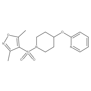Pyridine, 2-[[1-[(3,5-dimethyl-4-isoxazolyl)sulfonyl]-4-piperidinyl]oxy]-结构式