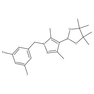 1-(3,5-Difluoro-benzyl)-3,5-dimethyl-4-(4,4,5,5-tetramethyl-[1,3,2]dioxaborolan-2-yl)-1H-pyrazole Structure