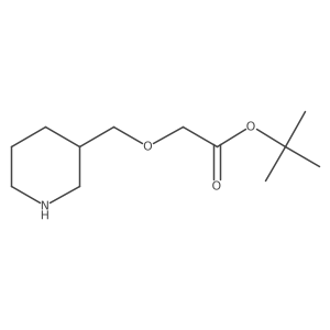 Tert-butyl 2-(piperidin-3-ylmethoxy)acetate结构式