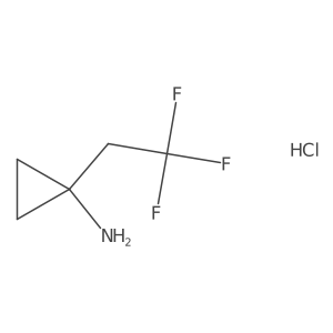 1-(2,2,2-Trifluoroethyl)cyclopropan-1-amine hydrochloride结构式