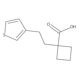1-(2-(Thiophen-3-yl)ethyl)cyclobutane-1-carboxylic acid结构式