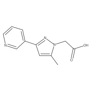 2-(5-methyl-3-(pyridin-3-yl)-1H-pyrazol-1-yl)acetic acid结构式