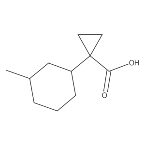 1-(3-Methylcyclohexyl)cyclopropane-1-carboxylic acid Structure