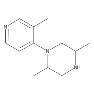 2,5-Dimethyl-1-(3-methylpyridin-4-yl)piperazine结构式