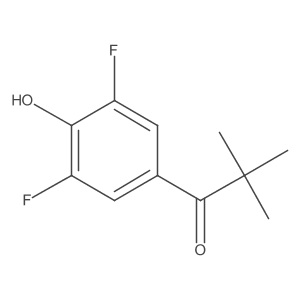 1-(3,5-Difluoro-4-hydroxyphenyl)-2,2-dimethylpropan-1-one结构式