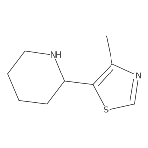 2-(4-Methyl-1,3-thiazol-5-yl)piperidine结构式