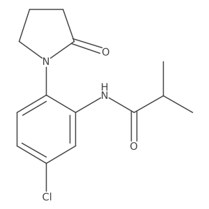 N-[5-chloro-2-(2-oxopyrrolidin-1-yl)phenyl]-2-methylpropanamide Structure